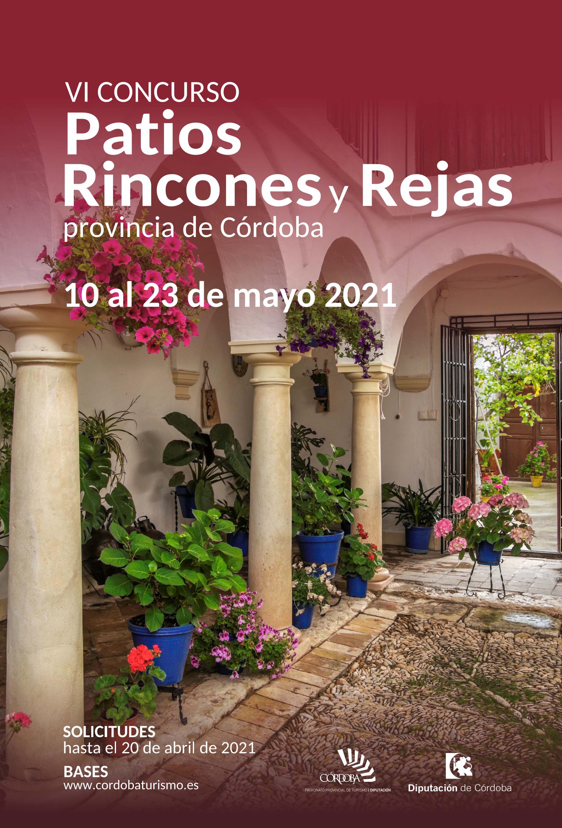 Cartel VI Concurso de Patios, Rincones y Rejas de la Provincia de Córdoba.