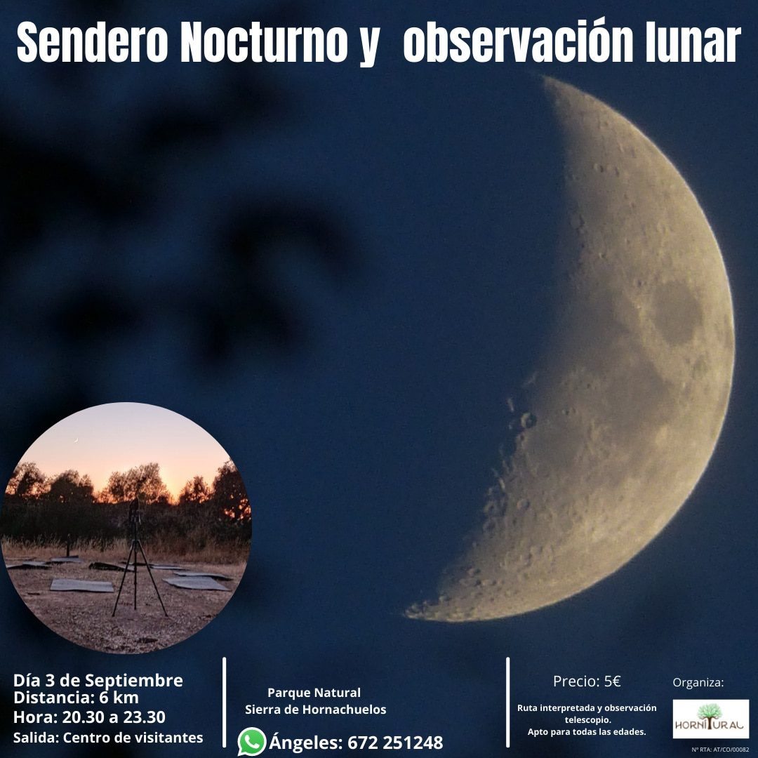 Sendero Nocturno y observación Lunar