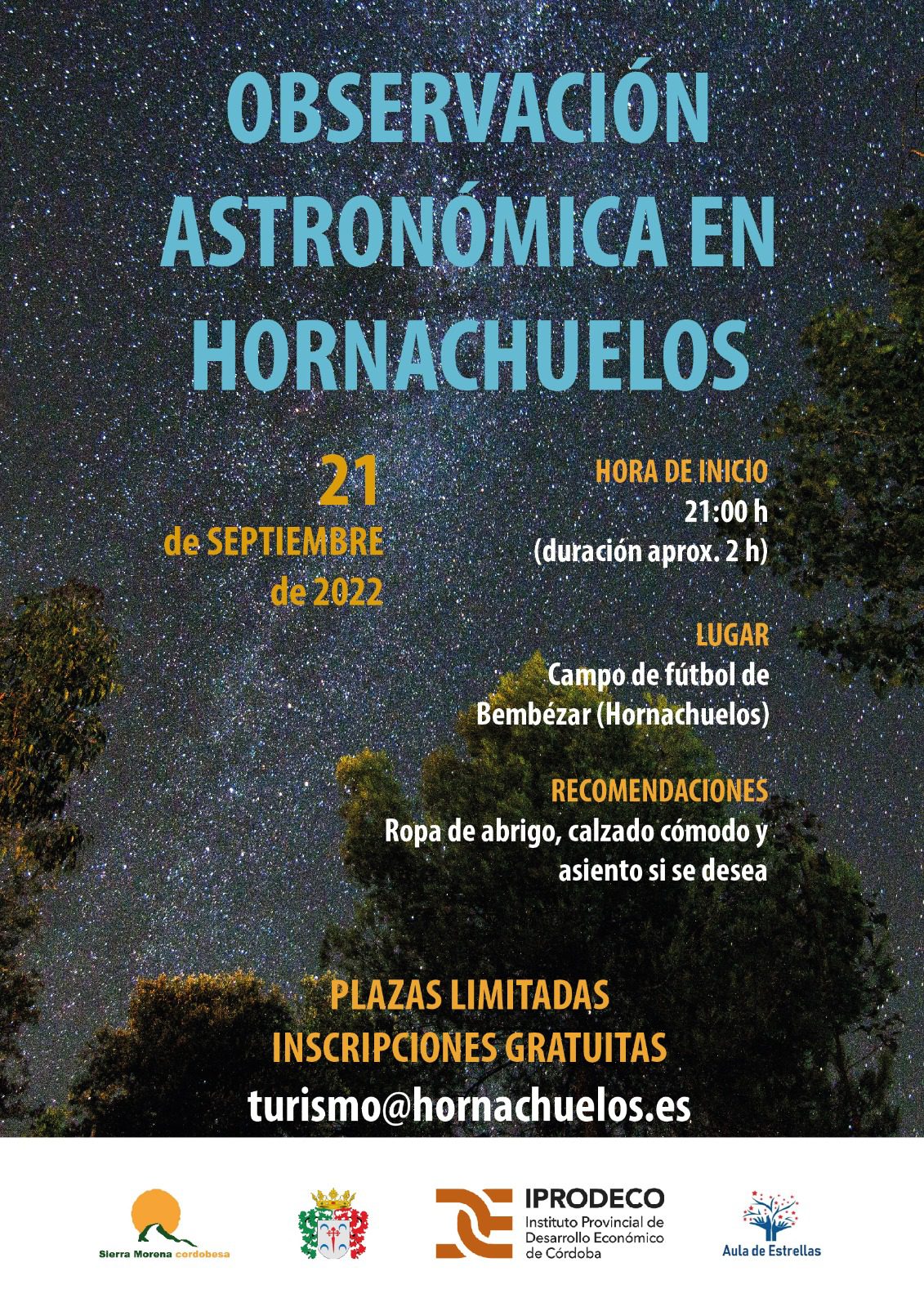 Observación astronómica En Bembézar Hornachuelos