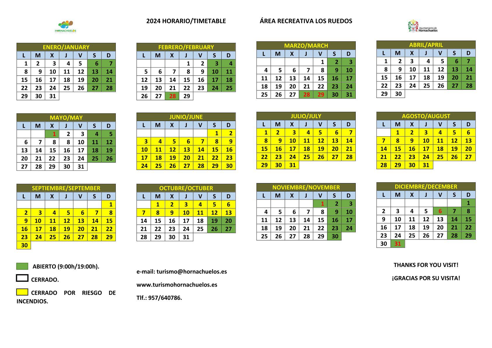 Horario de apertura de Los Ruedos 2024