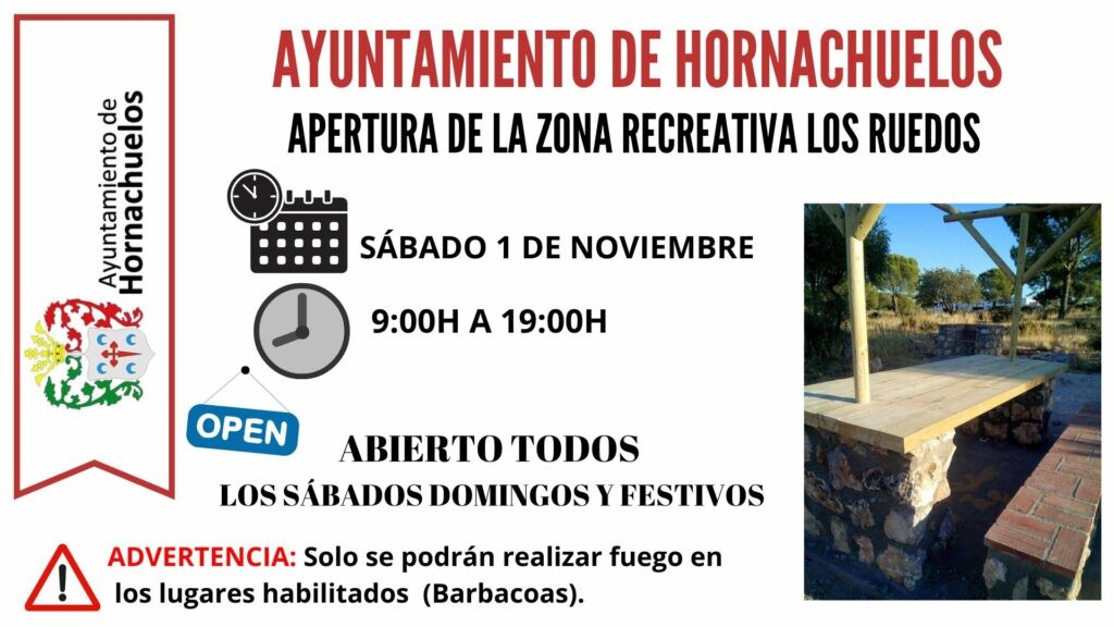 🏞️ Apertura de la Zona Recreativa Monte Público Los Ruedos 1 de Noviembre.